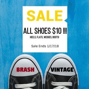 Last Day Shoe Sale! All shoes $10! Hurry ❤️